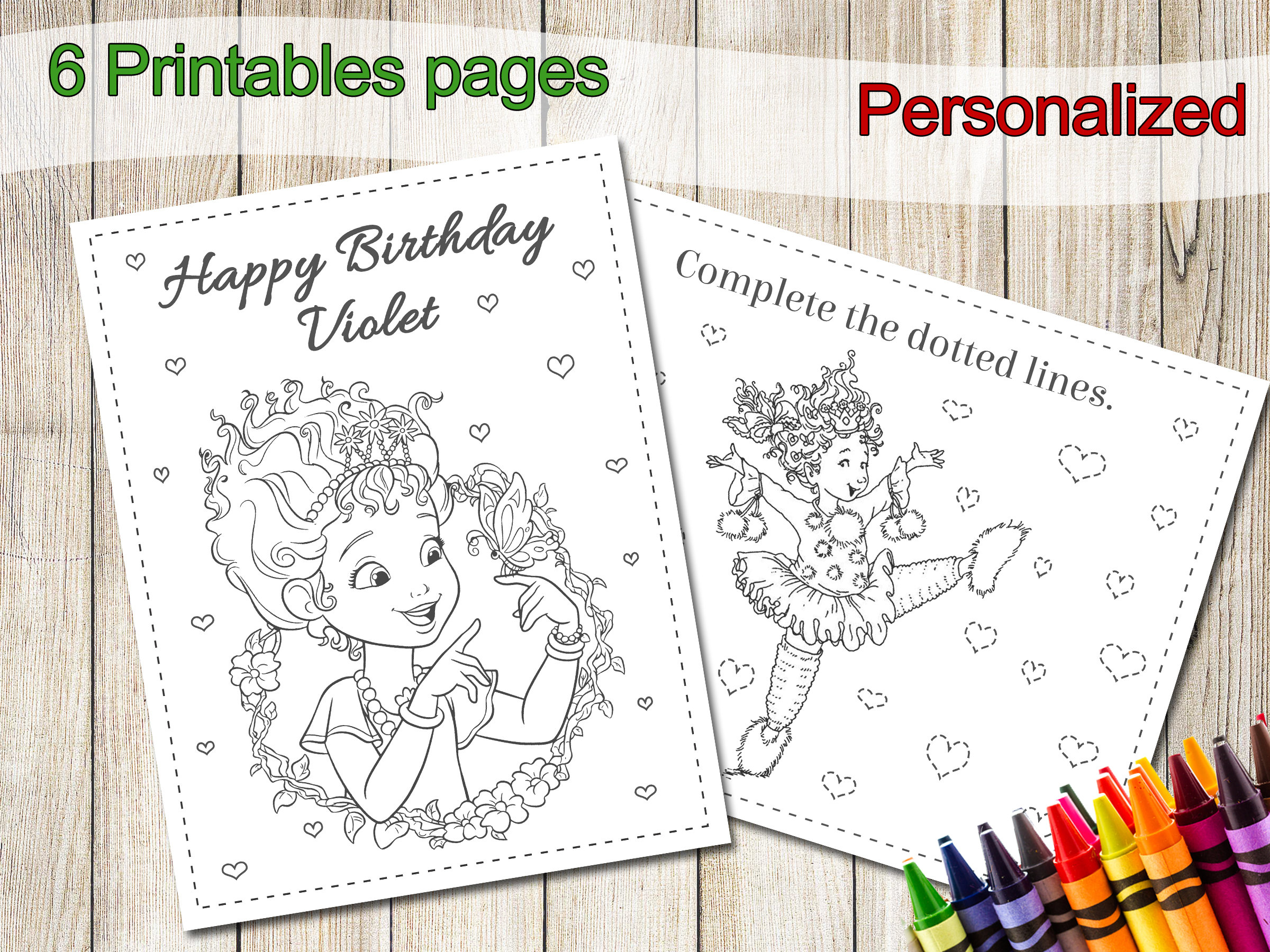 Fancy Nancy Coloring Pages Party Favors Fancy Nancy Clancy Etsy