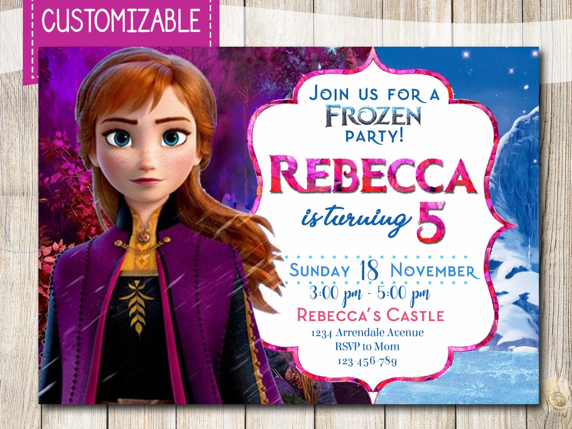Frozen Birthday Invitations Frozen Invitation Frozen 2 Etsy