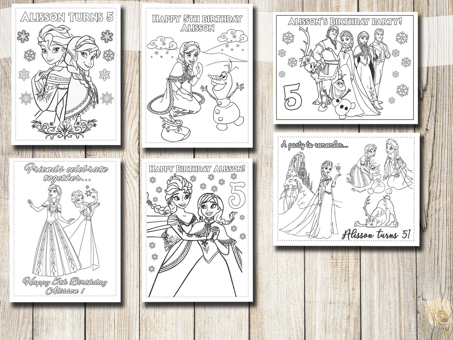 Frozen Coloring Pages Frozen Party Favors Frozen Birthday | Etsy