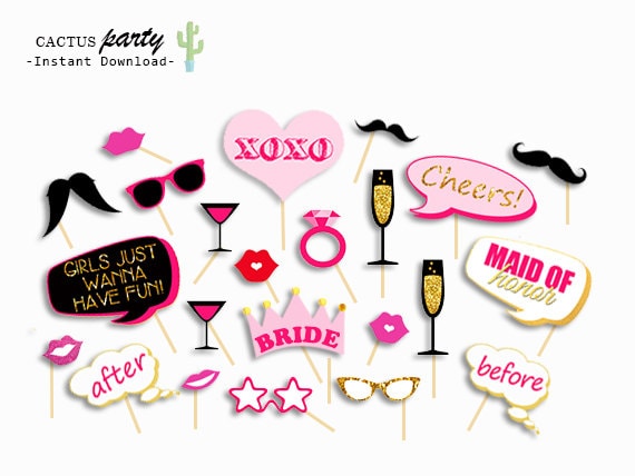 Bridal Shower Props Bridal Shower Photobooth Props Photo | Etsy