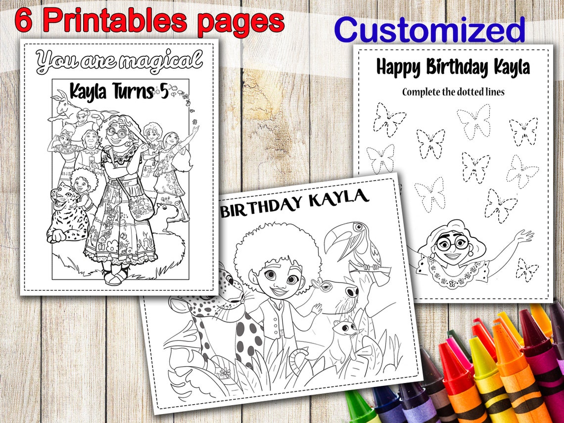 Encanto Coloring Pages Encanto Party Favors Encanto - Etsy