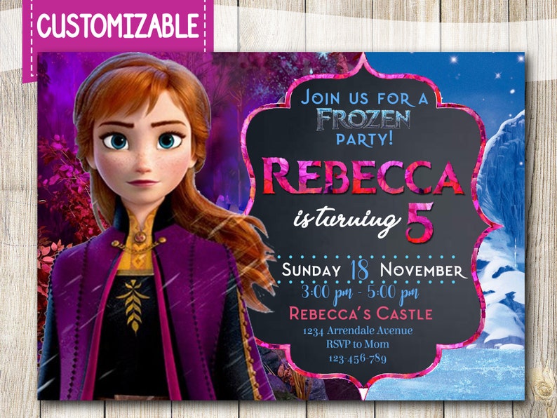 Frozen 2 Invitation Frozen 2 Birthday Invitation Disney Etsy