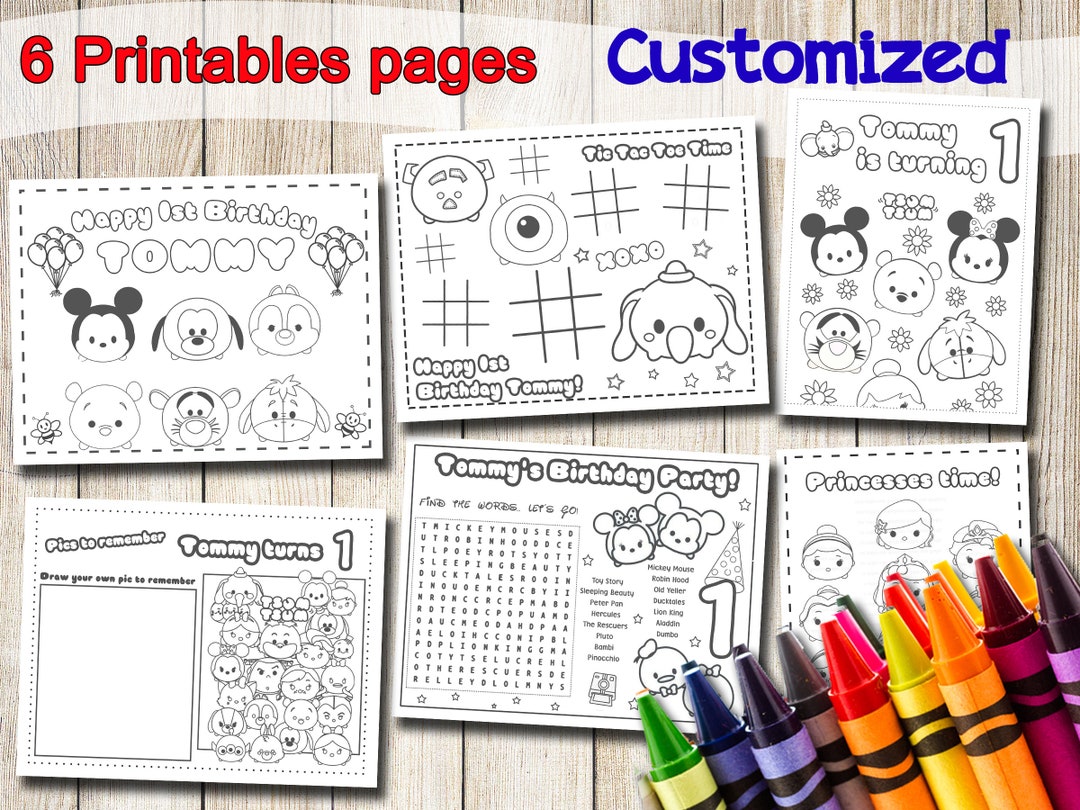 Tsum Tsum Coloring Pages, Tsum Tsum Party Favors, Tsum Tsum Birthday ...