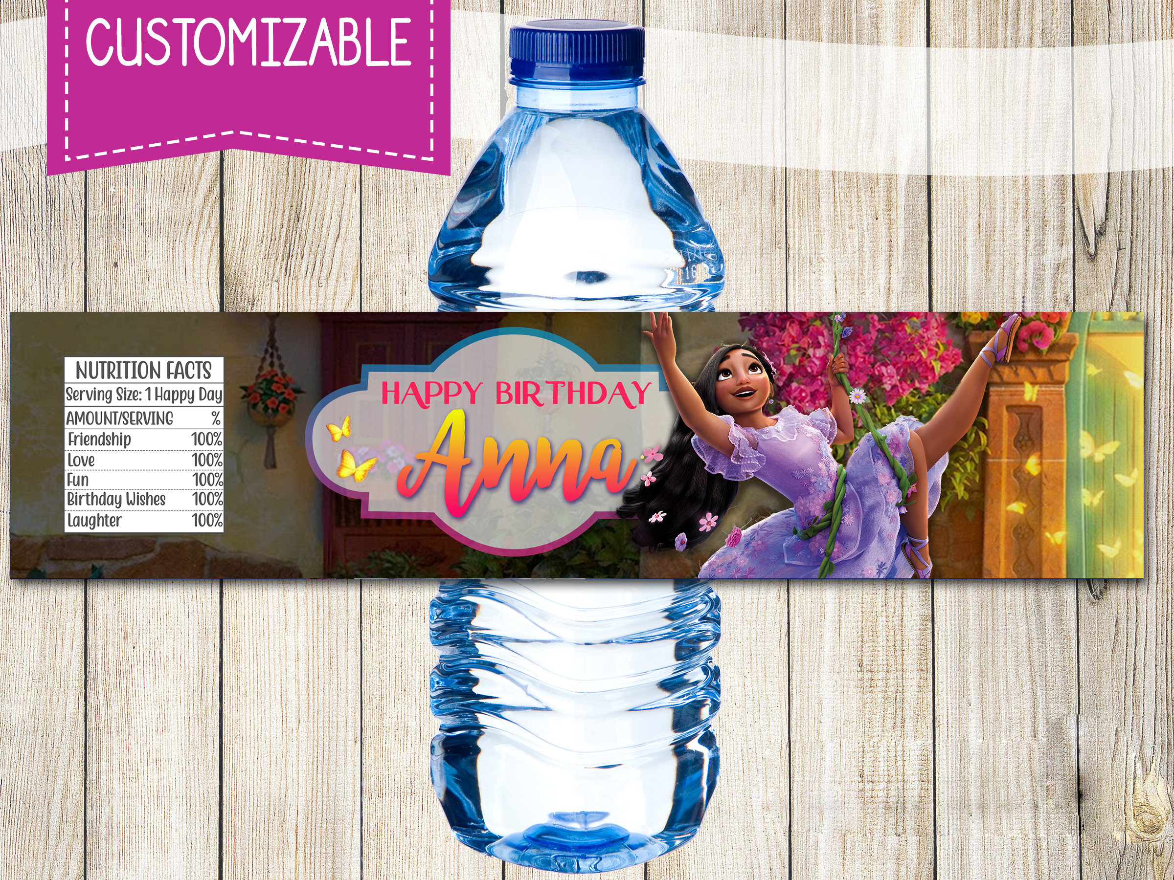 Isabella Encanto Water Bottle Labels, Encanto Party Label, Encanto  Wrappers, Encanto Bottle Label, DIY, Isabella Encanto