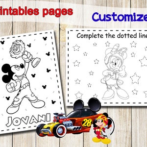 Personalized Mickey Mouse and the Roadster Racers Coloring Pages ...