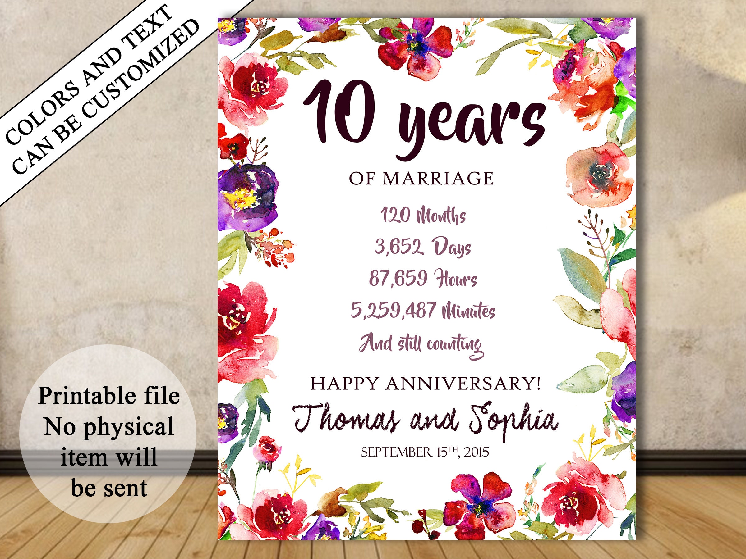 10 years 2024 marriage anniversary