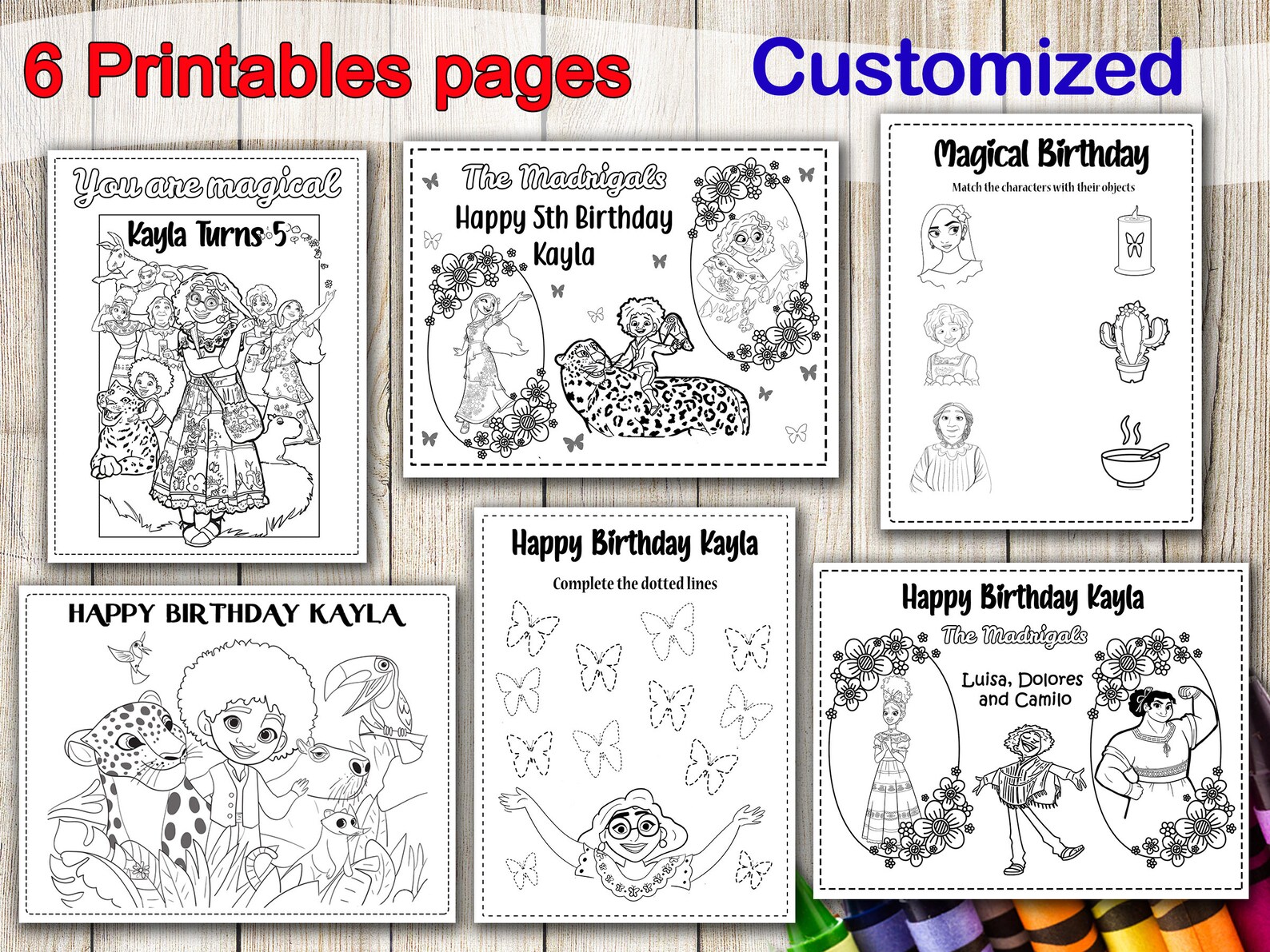 Encanto Coloring Pages Encanto Party Favors Encanto - Etsy