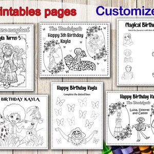 Encanto Coloring Pages, Encanto Party Favors, Encanto Birthday, Party ...
