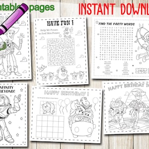 Toy Story, INSTANT DOWNLOAD, Toy Story Party Favors, Toy Story Birthday, Favor, Toy Story coloring book, Toy Story PDF, Toy Story Activities