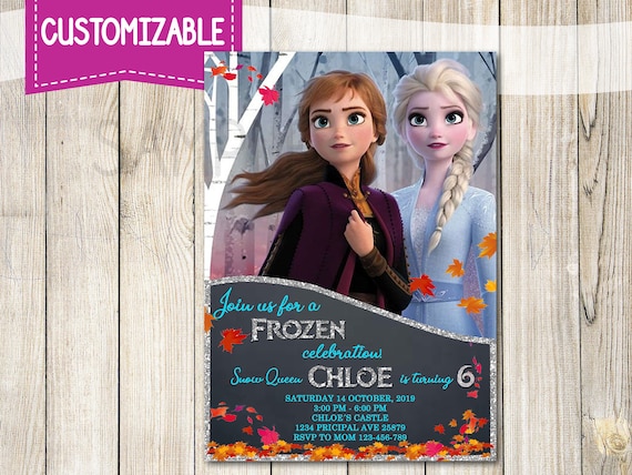 Buy Frozen 2 Invitation Frozen Invitation Frozen 2 Birthday