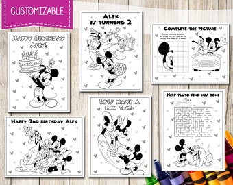 Mickey Mouse Coloring Pages, Party Favors, Mickey Mouse Birthday, Party Favor, Mickey Mouse coloring book, Mickey Mouse activities