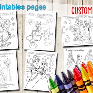 Frozen Coloring Pages, Frozen Party Favors, Frozen Birthday, Party Favor, Frozen coloring book, Frozen activities