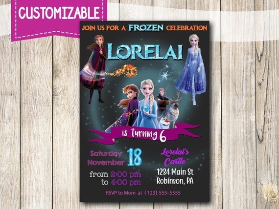 Buy Frozen 2 Invitation Frozen 2 Birthday Invitation Disney