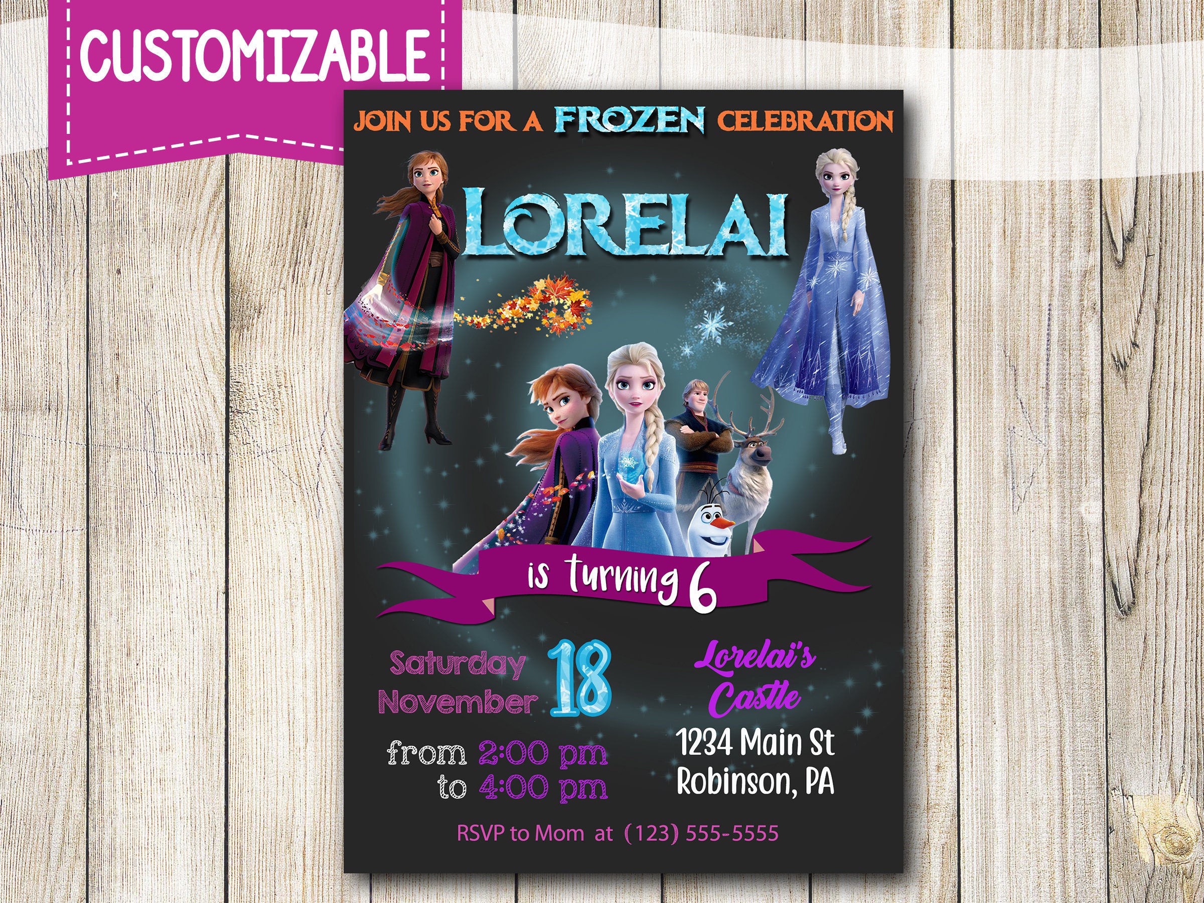 Frozen 2 Invitation Frozen 2 Birthday Invitation Disney Etsy