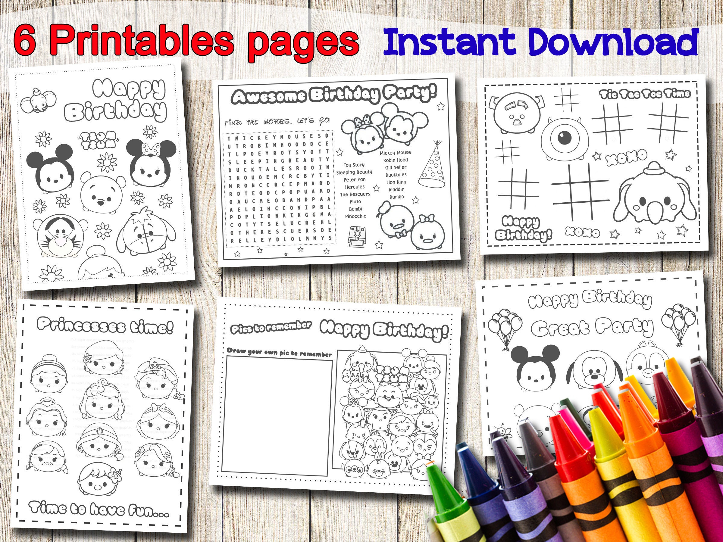 Disney Tsum Tsum Coloring Pages