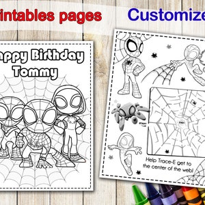 Spidey and his amazig friends Coloring Pages, Spidey and his amazig friends Birthday, coloring book, Ghost Spider Coloring pages
