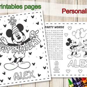 Mickey Mouse Coloring Pages, Party Favors, Mickey Mouse Birthday, Party Favor, Mickey Mouse coloring book, Mickey Mouse activities