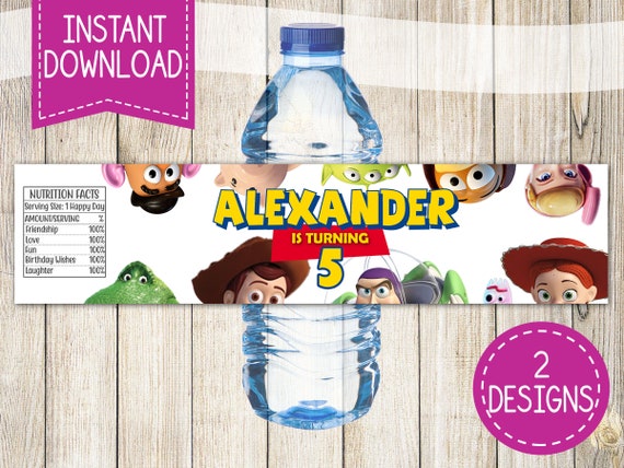 Toy Story Buzz Lightyear Water Bottle Wraps Labels Water Bottle