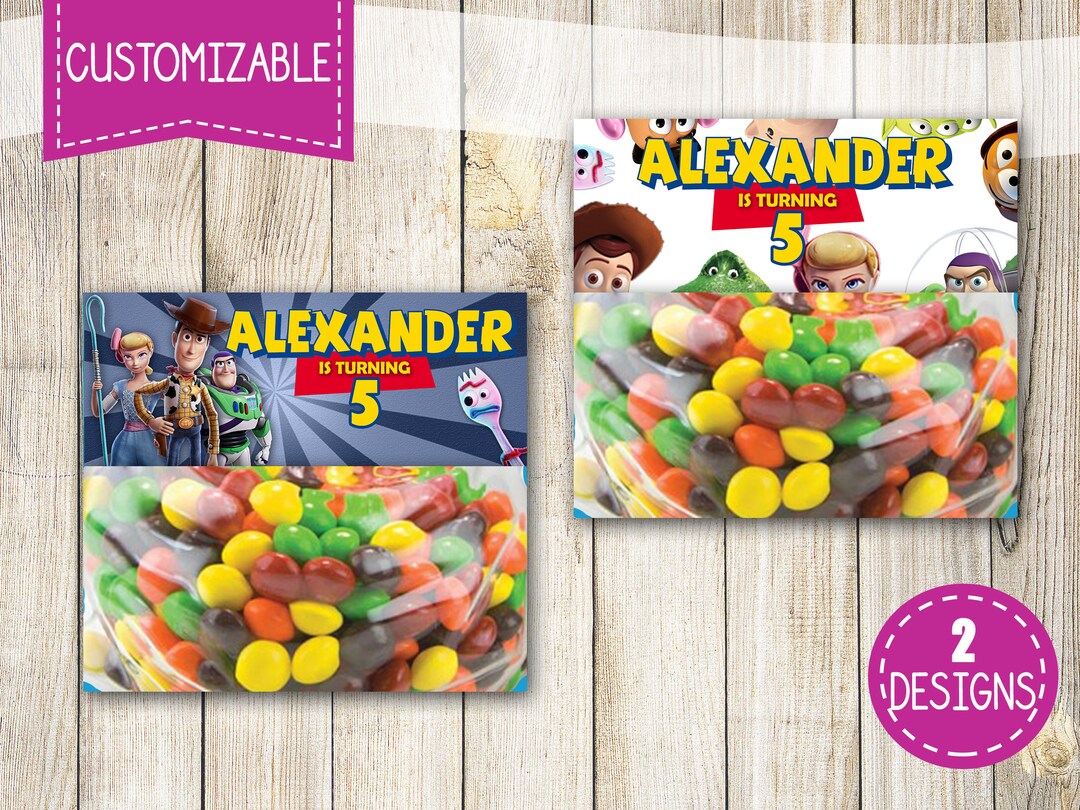 Toy Story Treat Bag Toppers Customizable Toy Story Favor Bag Etsy