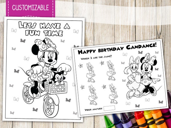 Minnie Mouse Coloring Pages, Kids at Home Activities, Screen Free  Activities, Minnie Mouse Party Favor, Minnie Mouse Coloring Book -   Denmark