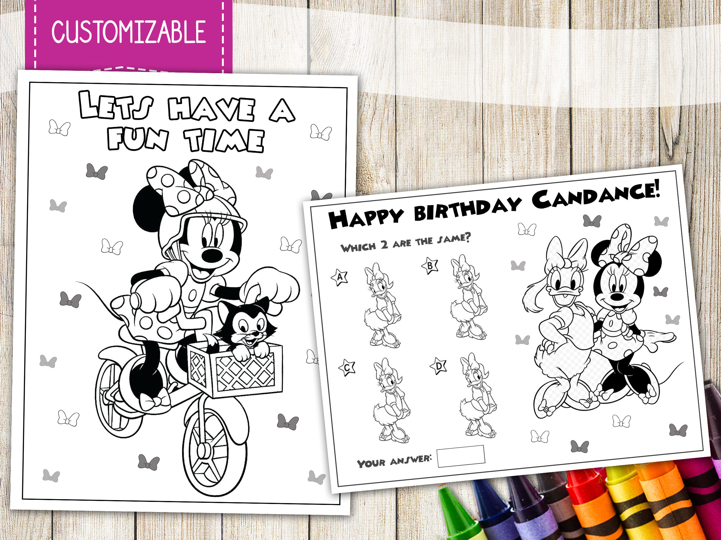Minnie Mouse Happy Birthday Coloring - Il Fullxfull.4495432478 Alj4