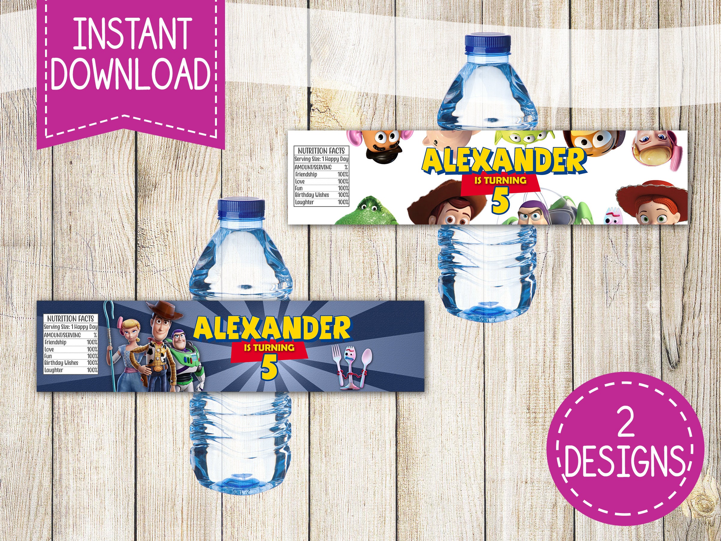 Toy Story Water Bottle Labels Toy Story Party Label Woody Etsy Canada