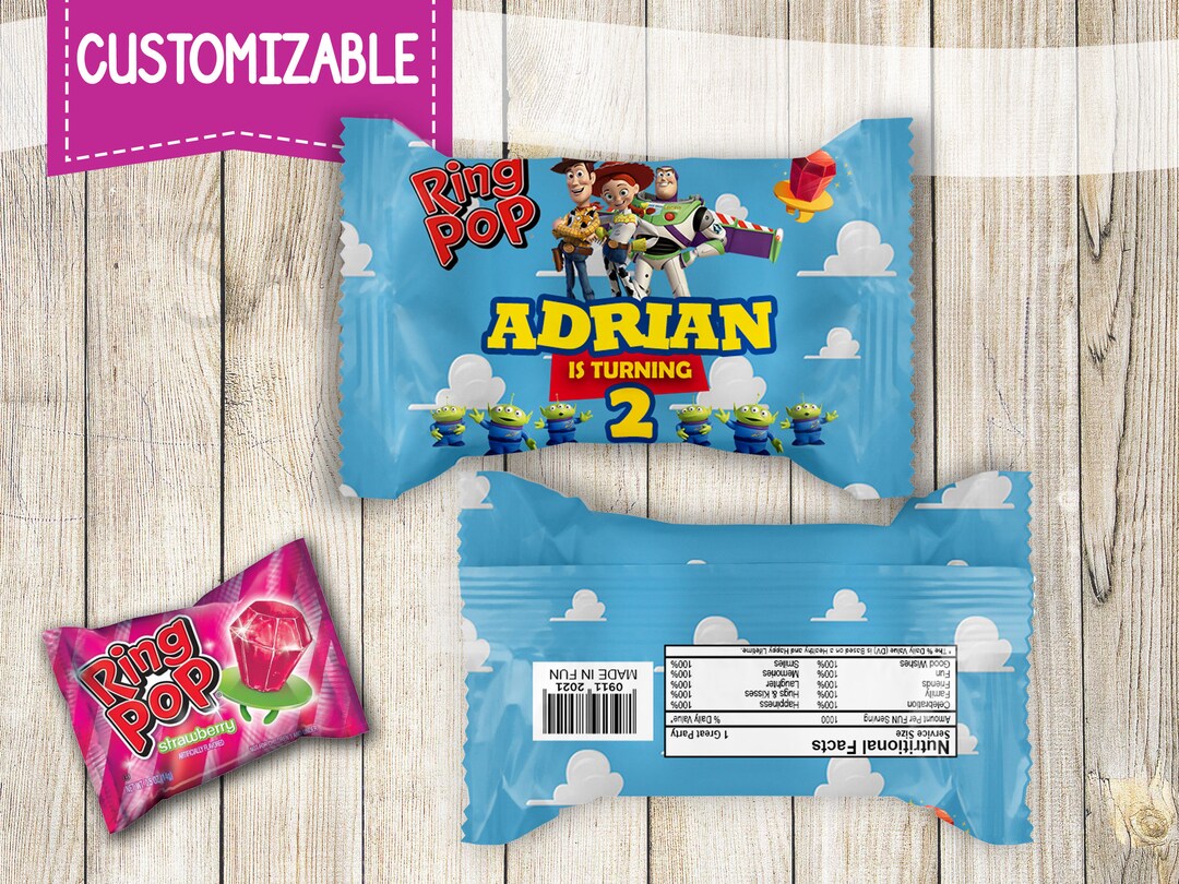 Toy Story Ring Pop Label, Toy Story Ring Pop Labels, Toy Story Ring Pop