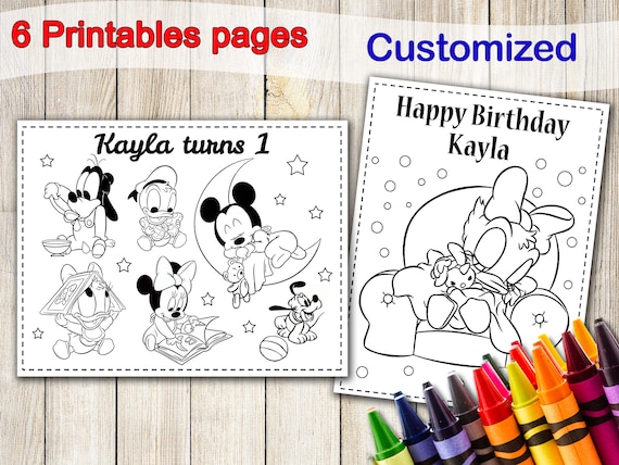 baby mickey mouse coloring pages party favors minnie mouse etsy australia