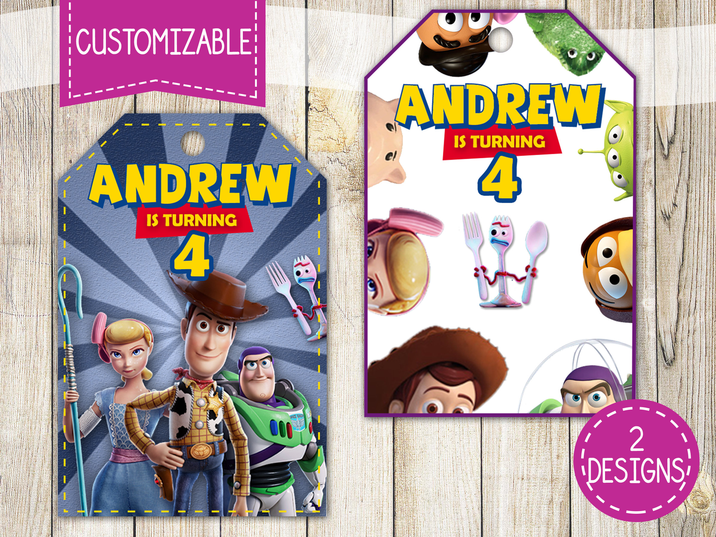 Toy Story Favor tag Toy Story Party Label Woody Buzz Etsy