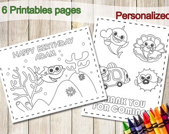 Shark Coloring Book Etsy
