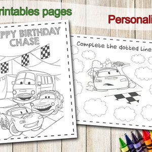 Cars Coloring Pages, Cars Birthday, Cars Party, Cars, Disney Cars, Cars 3 Party Favor, Cars Party, Cars coloring book, Cars activities