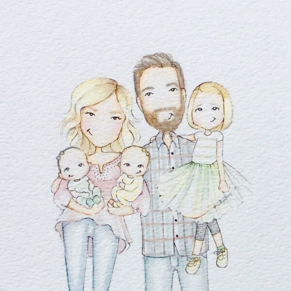Custom watercolor portraits