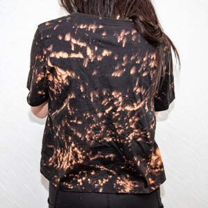 Galaxy tie dye, reverse tie dye, bleached crop top She alway wears black but has the most colorful mind image 8