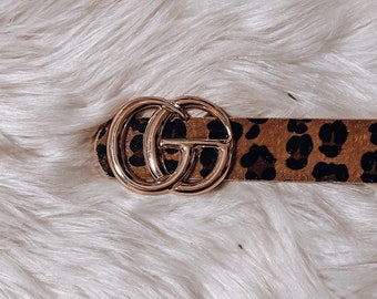 gucci leopard print belt