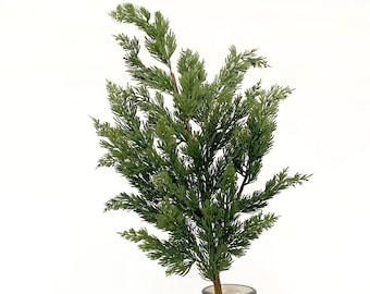 Artificial High Quality Real Touch Cedar Cypress Stem. 40&quot;. Luxury. Decor. Christmas. Holiday. Farmhouse. Multi Item Discount. Low Shipping