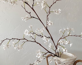 Artificial Tall Floral Stem. 63" Tall. Bendable. White. Realistic. Designed By Me. Tall Vases. Spring Summer Floral. Farmhouse