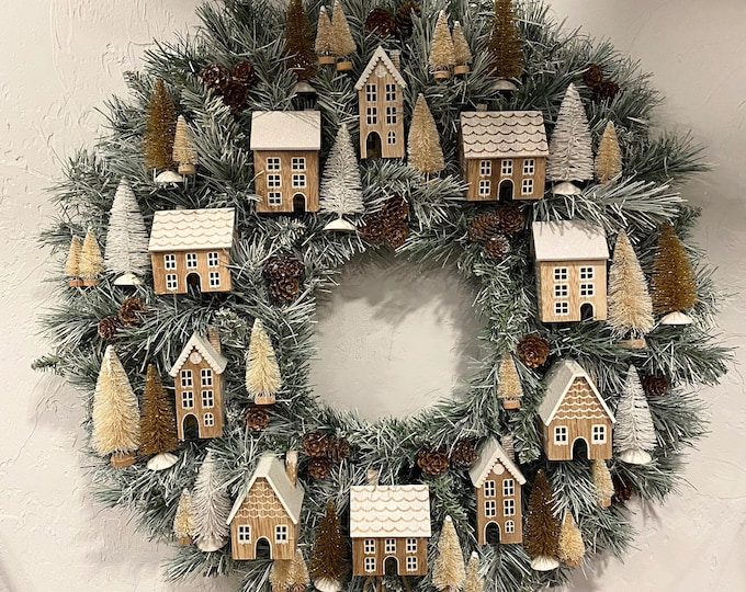 Christmas Village Wreath 