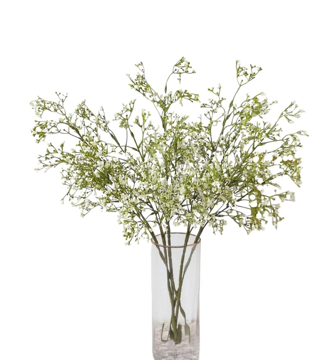 One Artificial Green White Flower Stems for Small Vases or Etsy