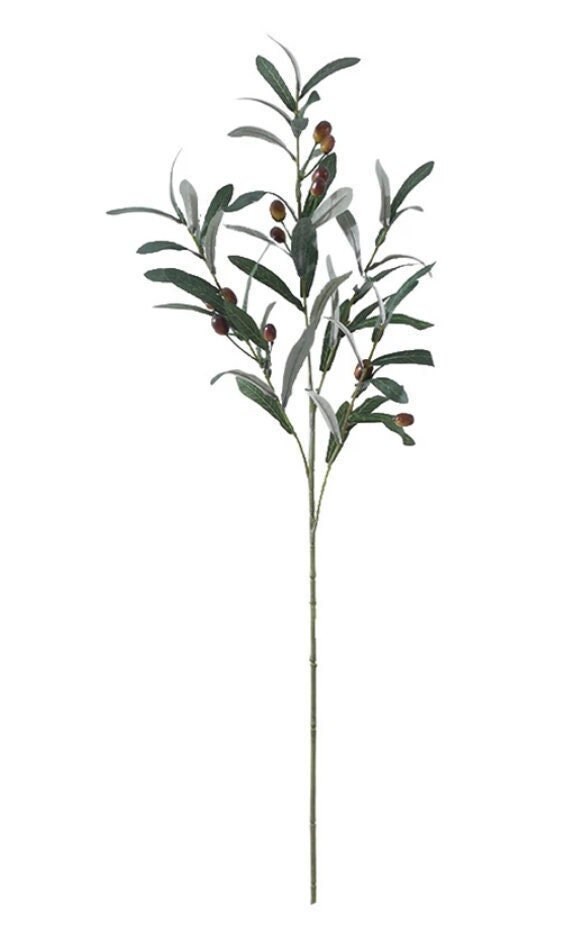 Artificial Olive Branch Stem Realistic With Olives 28 Etsy