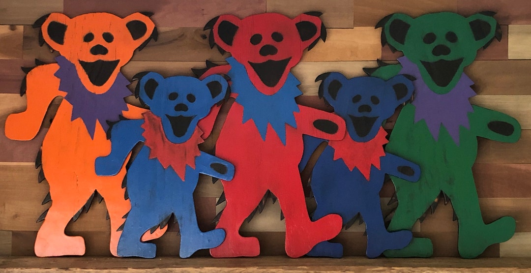 Grateful Dead Dancing Bear Wood Art I Grateful Dead | Dead