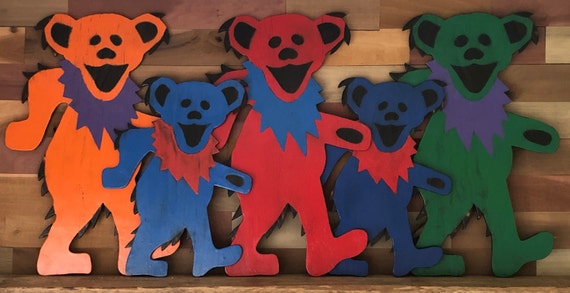 Grateful Dead Dancing Bear Wood Art I Grateful Dead | Dead