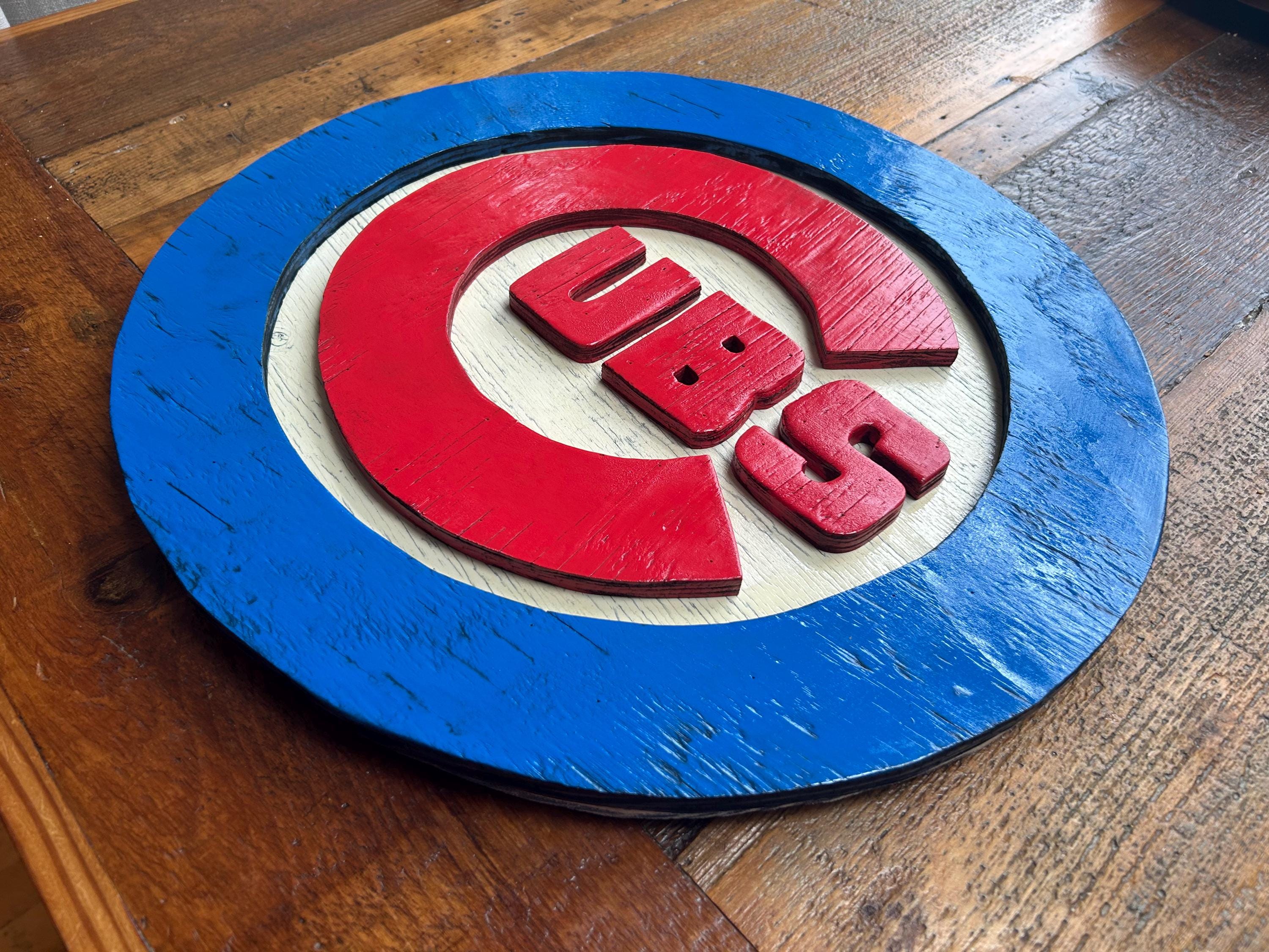 Chicago Cubs Logo I Wooden Art I Rustic Wood Look I 3D - Etsy