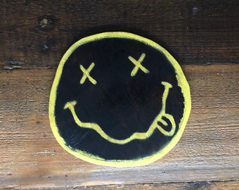 Nirvana "The Smiley Face" Logo I Wood Art I Wooden Sign I Kurt Cobain