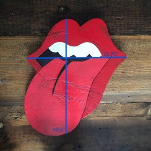 The Rolling Stones I Tongue & Lips Logo I Wood Art image 3