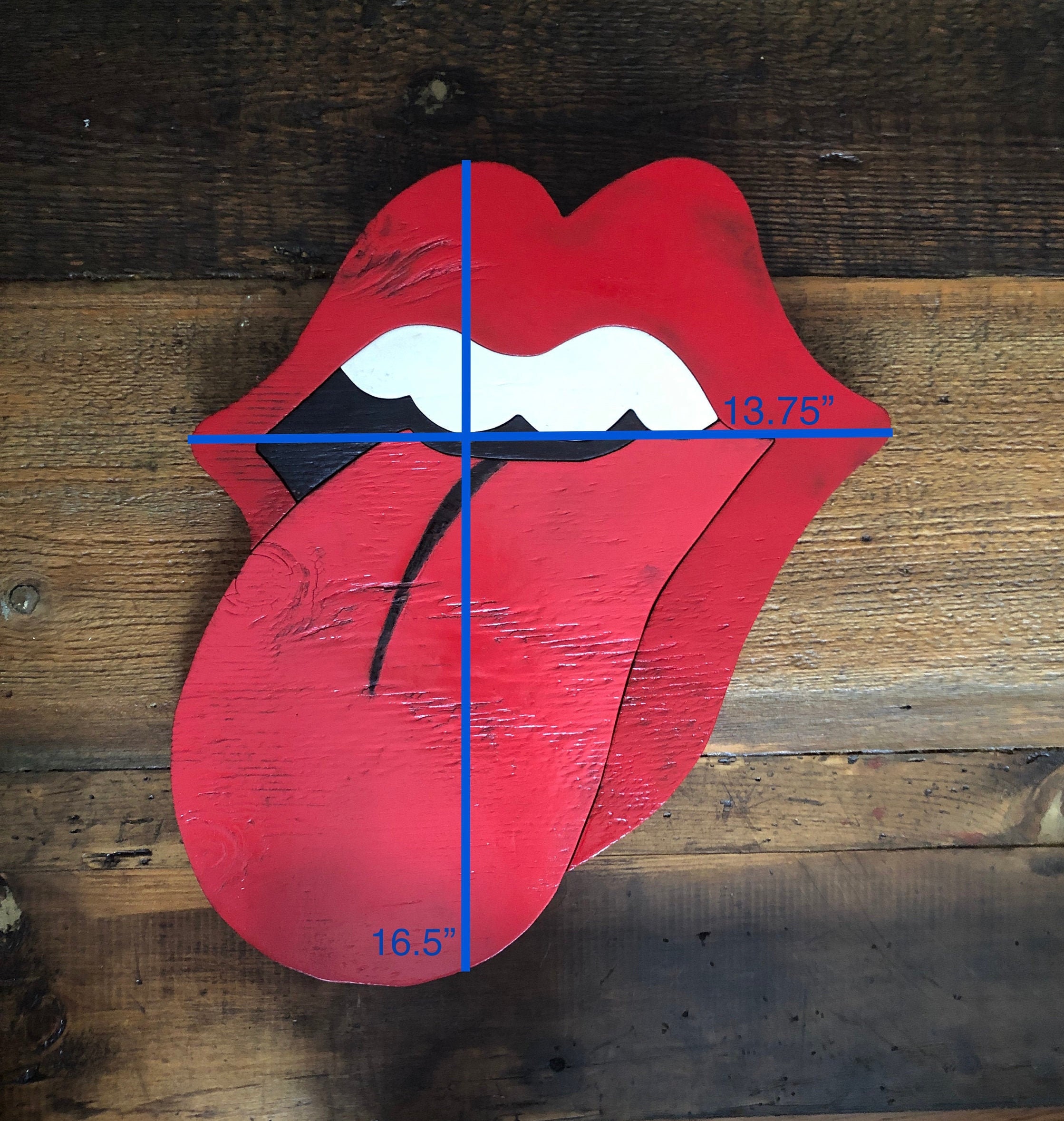 The Rolling Stones I Tongue & Lips Logo I Wood Art - Etsy