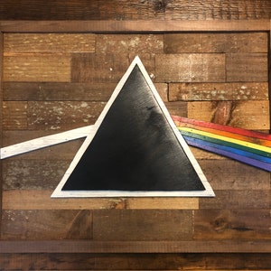 Pink Floyd Wood Art I Dark Side of the Moon I Wooden Sign I Reclaimed Wood I 3D
