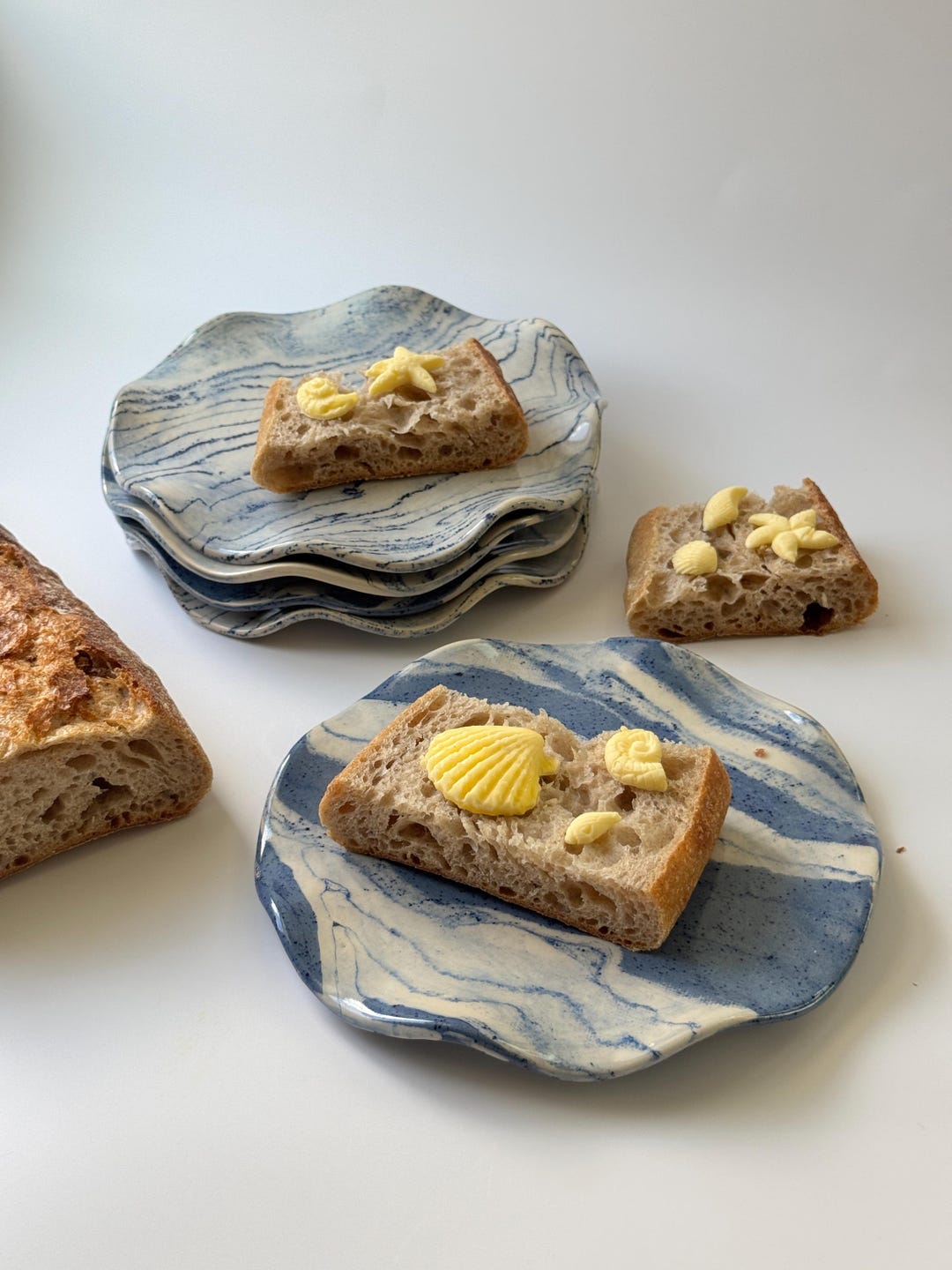 【稀少】nerudesignworks asimocrafts kozara A MADE TO ORDER Set of 6 Handmade Nerikomi Plates – 7