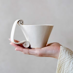 Ceramic Scroll Latte Mug - Customizable