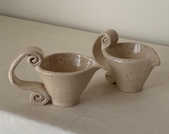 Ceramic Scroll Espresso Mug Set - Customizable