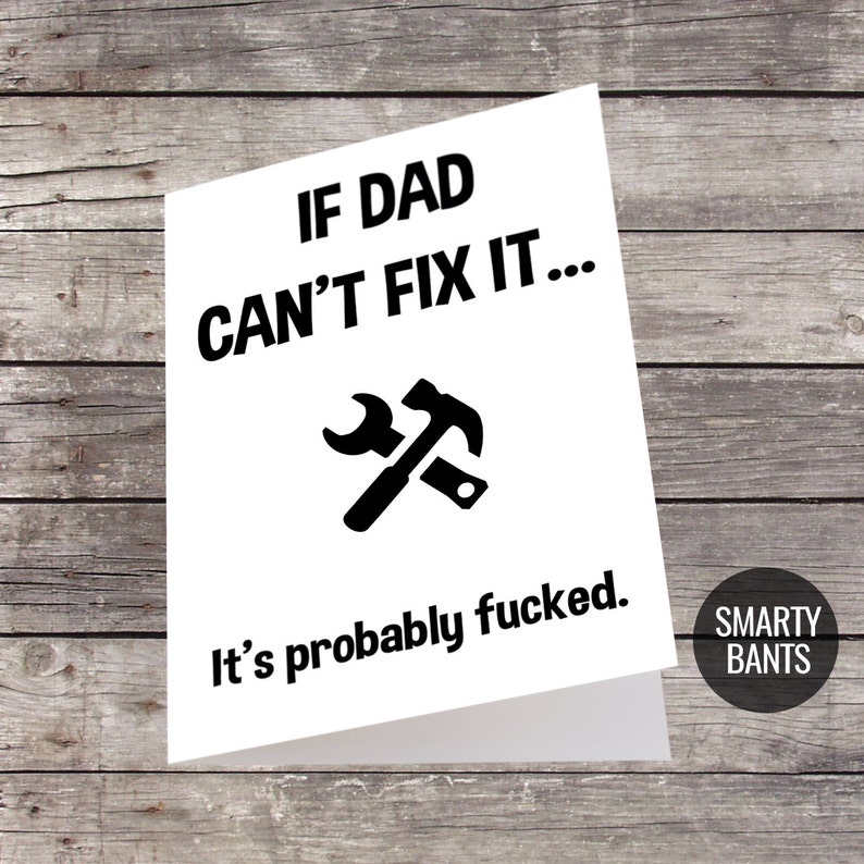 Dad Funny Rude Birthday / Father's Day Card If Dad | Etsy